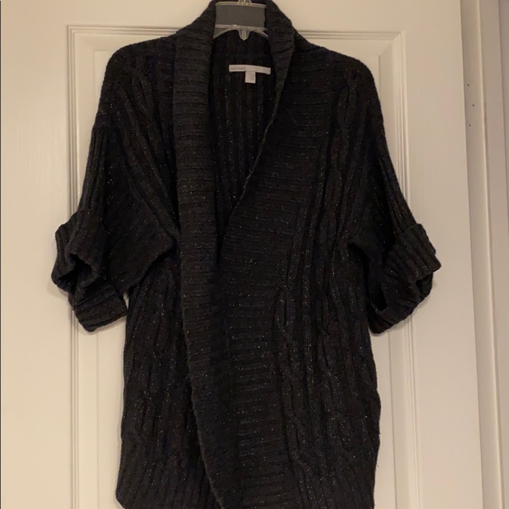 Sweater Cardigan. Dark grey with silver hints.